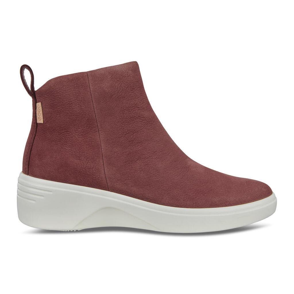 Bottine Compensée Ecco Soft 7 Femme Bordeaux 6957-OAJMS